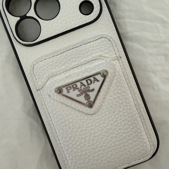 Luxury Triangle Emblem Card Slot Protective Phone Case - Picture 2 of 3